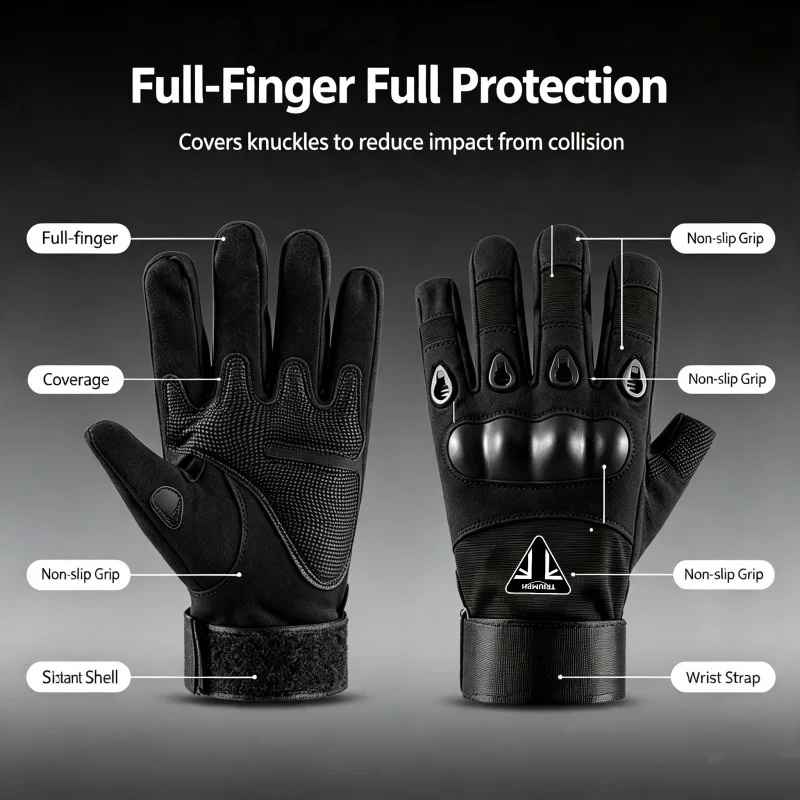 قفازات أمان وحماية لدراجات TRI - مراجعة Motorcycle Gear Gloves وسعره