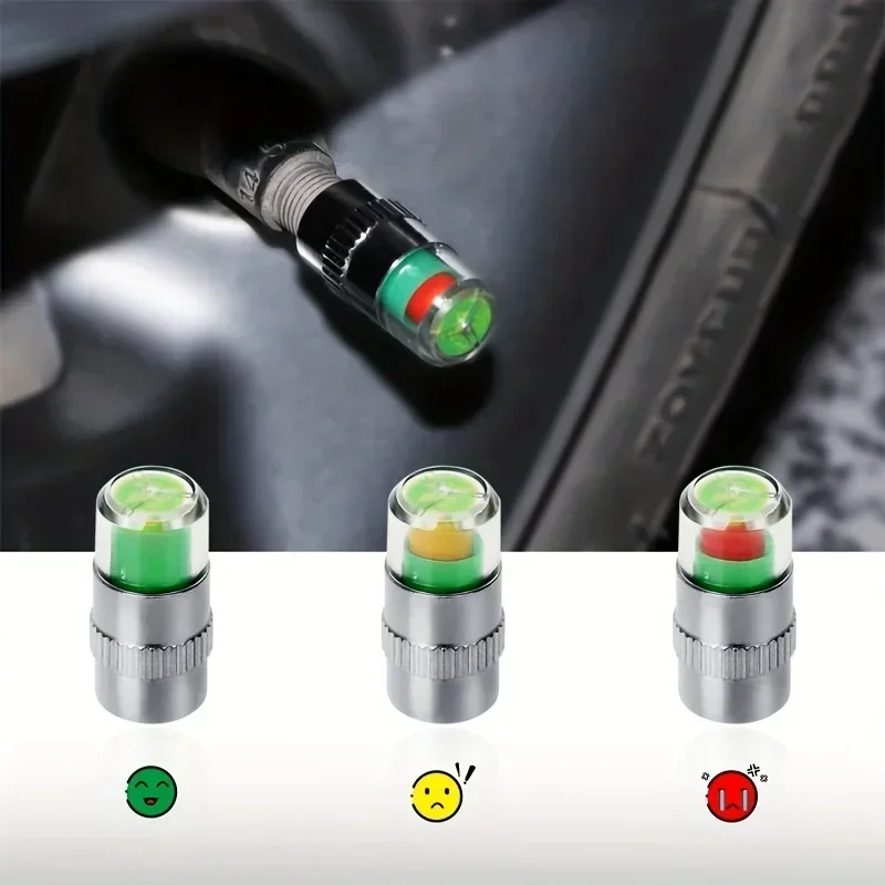 4/8 قطع أغطية صمامات إطارات ال - مراجعة Tyre Pressure Gauge وسعره