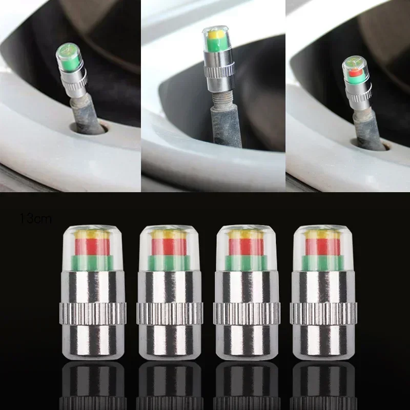 4/8 قطع أغطية صمامات إطارات ال - مراجعة Tyre Pressure Gauge وسعره