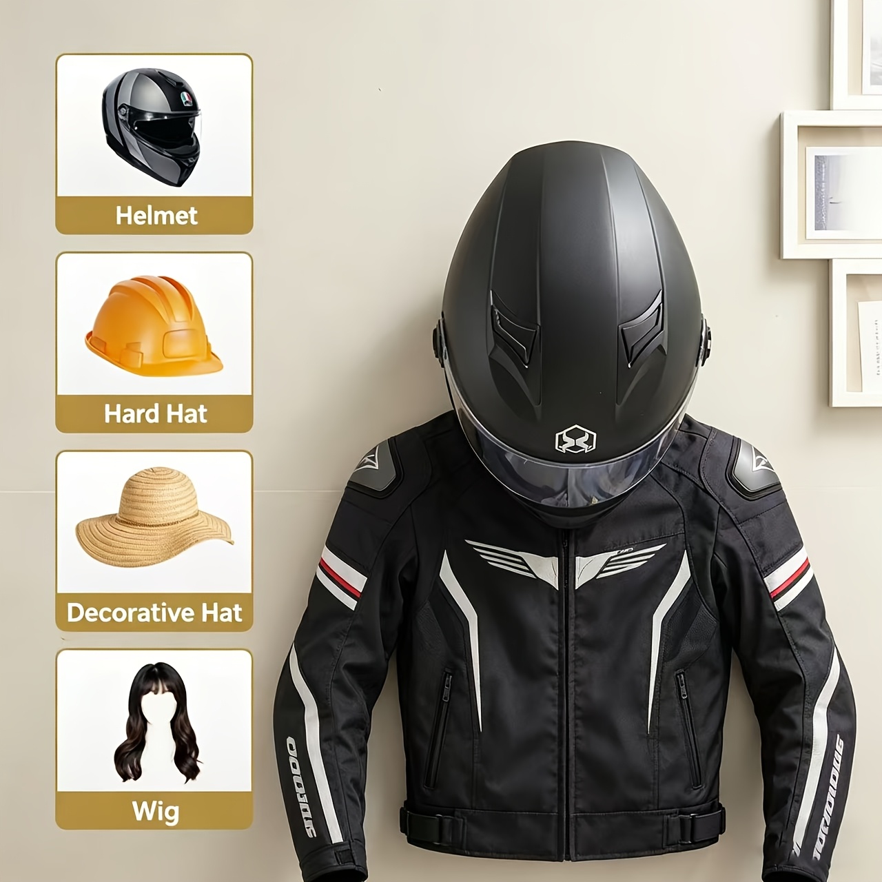 حامل خوذة الدراجات النارية من  - مراجعة Motorcycle Gear Wardrobe وسعره