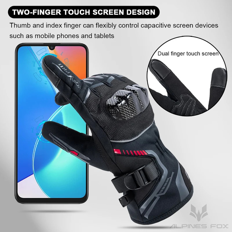 قفازات دراجات نارية شتوية مدفأ - مراجعة Motorcycle Gear Gloves وسعره